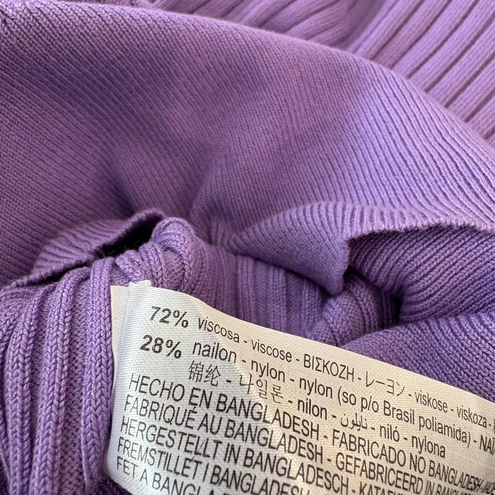 Zara Violet Ribbed Turtleneck Sweater size M - Picture 6 of 6